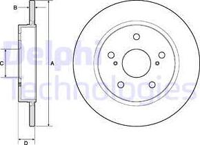 Delphi BG4183 - Disque de frein cwaw.fr