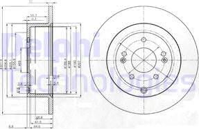 Delphi BG4136 - Disque de frein cwaw.fr