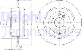 Delphi BG4124C - Disque de frein cwaw.fr