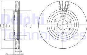 Delphi BG4176C - Disque de frein cwaw.fr