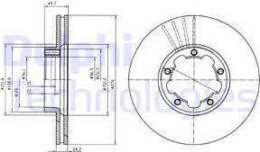 Delphi BG4173 - Disque de frein cwaw.fr