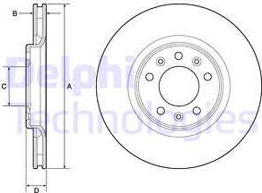 Delphi BG4806C - Disque de frein cwaw.fr