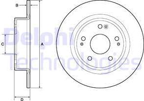 Delphi BG4801C - Disque de frein cwaw.fr