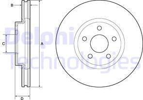 Delphi BG4803C - Disque de frein cwaw.fr