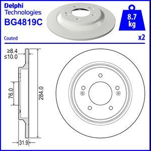 Delphi BG4819C - Disque de frein cwaw.fr