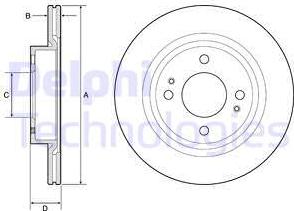 Delphi BG4830C - Disque de frein cwaw.fr