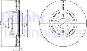 Delphi BG4346 - Disque de frein cwaw.fr