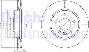 Delphi BG4343C - Disque de frein cwaw.fr