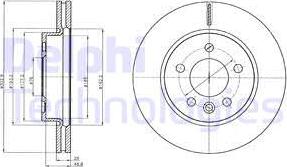 Delphi BG4343 - Disque de frein cwaw.fr