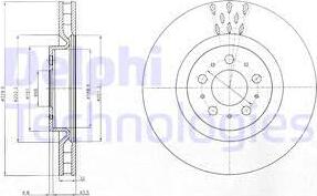 Delphi BG4305 - Disque de frein cwaw.fr