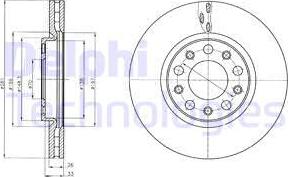 Delphi BG4314 - Disque de frein cwaw.fr