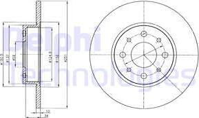 Delphi BG4312 - Disque de frein cwaw.fr