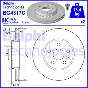 Delphi BG4317C - Disque de frein cwaw.fr