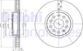 Delphi BG4330 - Disque de frein cwaw.fr