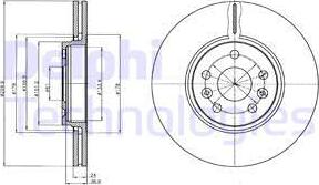 Delphi BG4338C - Disque de frein cwaw.fr