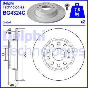 Delphi BG4324C-18B1 - Disque de frein cwaw.fr