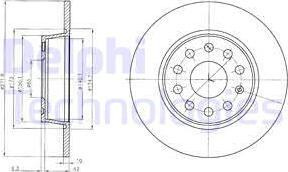 Delphi BG4324 - Disque de frein cwaw.fr