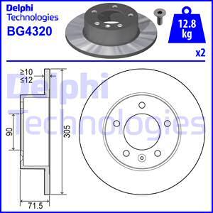 Delphi BG4320 - Disque de frein cwaw.fr