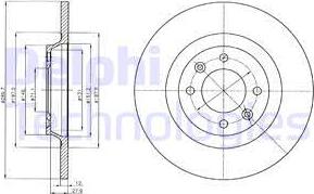 Delphi BG4322 - Disque de frein cwaw.fr