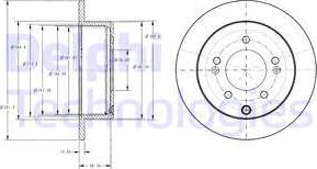 Delphi BG4327 - Disque de frein cwaw.fr