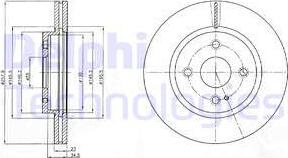 Delphi BG4254 - Disque de frein cwaw.fr