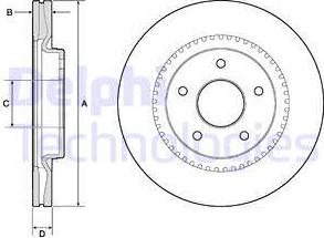 Delphi BG4283 - Disque de frein cwaw.fr