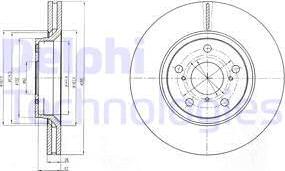 Delphi BG4236 - Disque de frein cwaw.fr