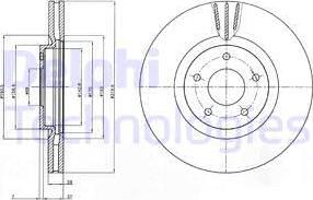 Delphi BG4231C - Disque de frein cwaw.fr