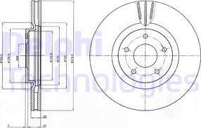 Delphi BG4231 - Disque de frein cwaw.fr