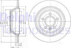 Delphi BG4238C - Disque de frein cwaw.fr