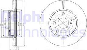 Delphi BG4232 - Disque de frein cwaw.fr