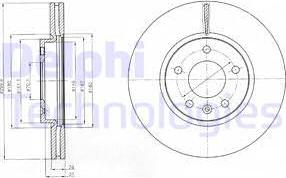 Delphi BG4278C-18B1 - Disque de frein cwaw.fr