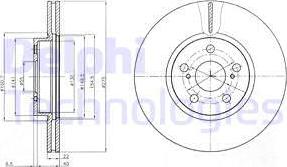 Delphi BG4277 - Disque de frein cwaw.fr