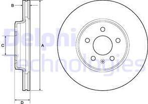 Delphi BG4799C - Disque de frein cwaw.fr