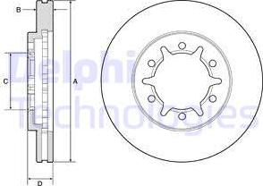 Delphi BG4795C - Disque de frein cwaw.fr