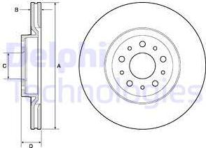 Delphi BG4797C - Disque de frein cwaw.fr