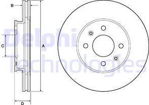 Delphi BG4744C-18B1 - Disque de frein cwaw.fr