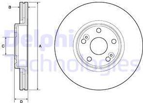 Delphi BG4746C - Disque de frein cwaw.fr