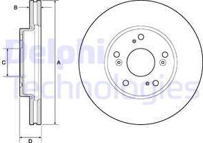 Delphi BG4741C - Disque de frein cwaw.fr