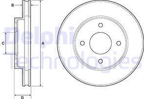 Delphi BG4742C-18B1 - Disque de frein cwaw.fr