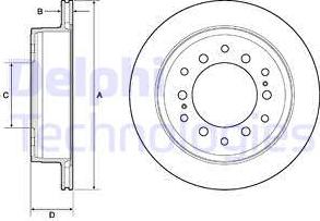 Delphi BG4747C - Disque de frein cwaw.fr