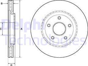 Delphi BG4759C - Disque de frein cwaw.fr