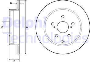 Delphi BG4757C - Disque de frein cwaw.fr