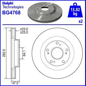 Delphi BG4768 - Disque de frein cwaw.fr