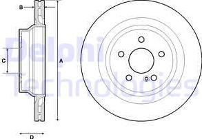 Delphi BG4705C - Disque de frein cwaw.fr