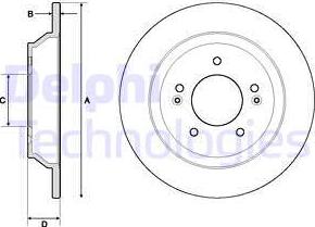 Delphi BG4708C - Disque de frein cwaw.fr