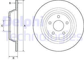 Delphi BG4703C - Disque de frein cwaw.fr