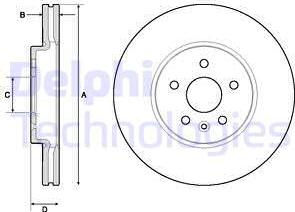 Delphi BG4710C-18B1 - Disque de frein cwaw.fr