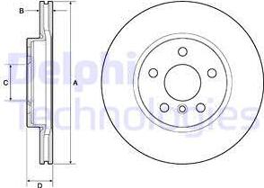 Delphi BG4777C - Disque de frein cwaw.fr