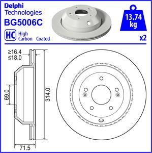 Delphi BG5006C - Disque de frein cwaw.fr